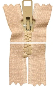 Plastový zip, nedělitelný - 14cm - smetanový - Koh-i-noor - BALENÍ 10 ks