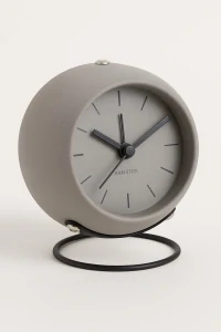 Budík Karlsson Nirvana Globe, barva šedá