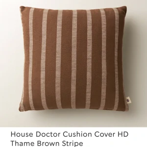 Polštář House Doctor Cushion Cover HD Thame Brown Stripe