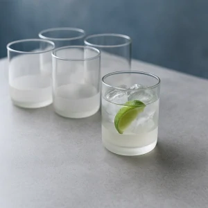 6dílná sada nízkých skleniček na pití Clear 300 ml