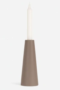 Svícen Present Time, velký svícen Obelisk, hnědý