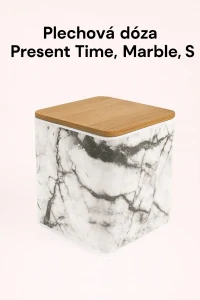 Plechová dóza Present Time, Marble, S -  (11x14cm)