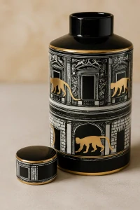 Kare Decoratiepot Temple, 30cm