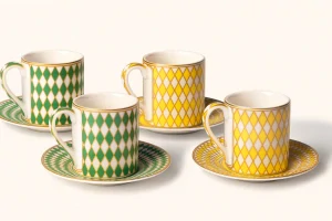 Pols Potten Chess espresso šálky, sada 4 ks