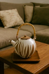 Kameninová konvice se sítkem na čaj Bloomingville Iriss