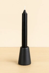 Present Time Obelisk svícen, keramika, černý, výška 7 cm, 5 cm,