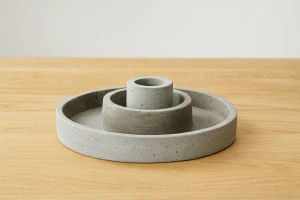 Svícen Daca, šedý, průměr 15 cm - House Doctor