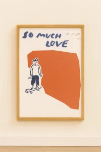 Paper Collective So Much Love Skateboard, plakát 30 × 40 cm
