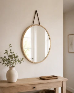 Hübsch – Mood zrcadlo Nature, průměr 59 cm