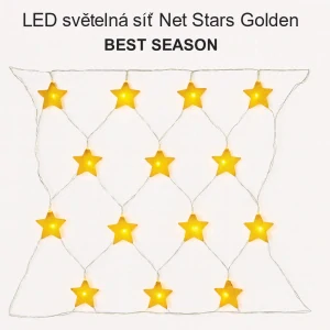 LED světelná síť Net Stars Golden - Best Season