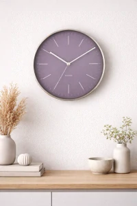 Karlsson Minimal nástěnné hodiny, tmavě fialové (Dark Purple)