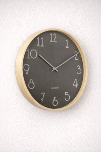 Present Time Nástěnné hodiny Sencillo, šedé,  40 cm