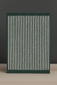 Marc O’Polo Timeless Tone Stripe ručník pro hosty, Pine Green/Off-White