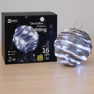 EMOS LED vánoční dekorace – koule, IP20, denní bílá