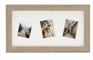 Fotorámeček, Sixtrees Instax Triple Mini Aperture Frame Oak
