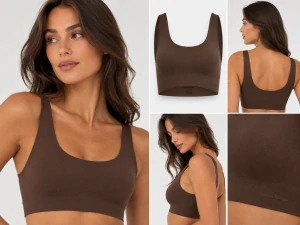 Organic Basics Bralette hnědá, vel. XS