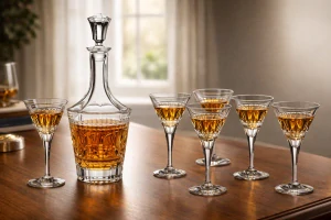 Crystal Bohemia Set na víno Tulip, 1+6