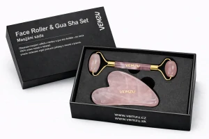 Face roller kámen SADA - Rose Quartz