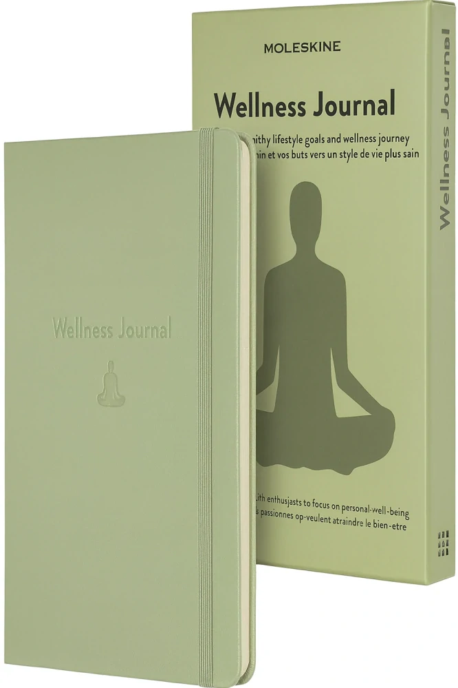 Zápisník Moleskine Passion Wellness Journal - tvrdé desky, zelený
