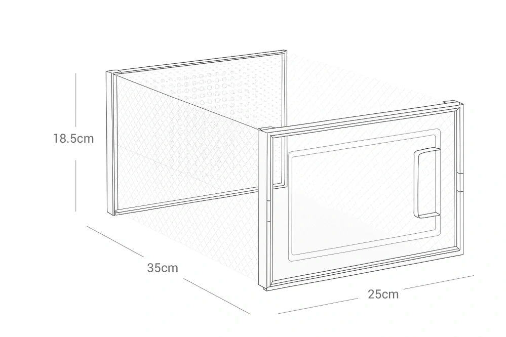 Úložné boxy stohovatelné transparentní, 18 ks - Creative Home