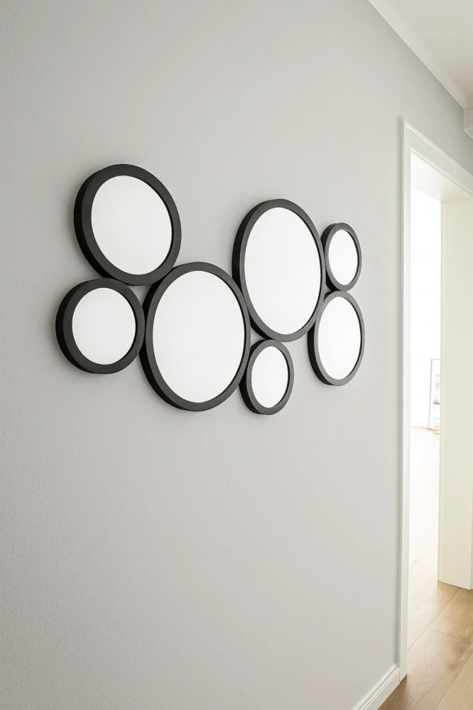 Present Time – Zrcadlo Wall Art, černé