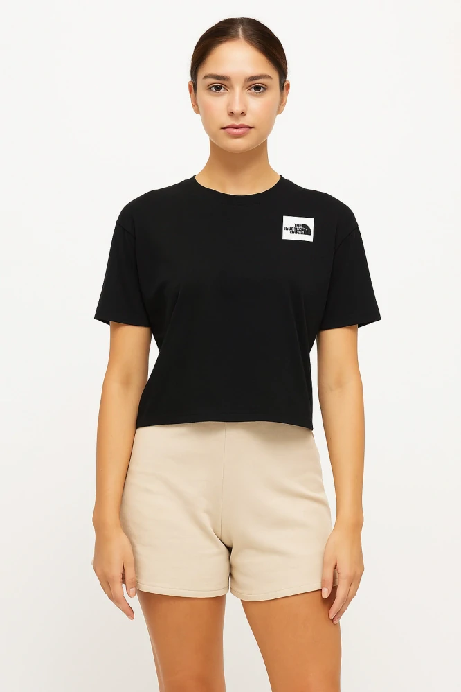 Tričko The North Face Cropped Fine Tee Tnf Black - Velikost - L