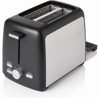 Topinkovač TA01318B-GS – 2 extra široké štěrbiny, 800 W, 7 stupňů, černý