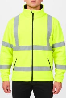 Reflexní fleecová bunda PORTWEST HI-VIS FLEECE F300, Žlutá, vel. 3XL