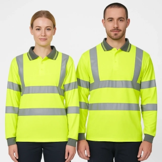 Funkční reflexní polokošile, dlouhý rukáv PORTWEST HI-VIS S277, Žlutá, vel. 3XL