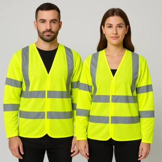 Reflexní blůza, vesta s dlouhým rukávem, PORTWEST HI-VIS C473, Žlutá, vel. S/M