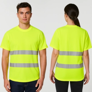 Funkční reflexní triko se síťovinou PORTWEST HI-VIS MESH C394, Žlutá, vel. L