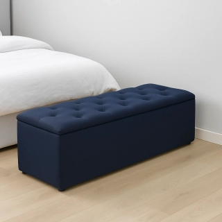 Tmavě modrý otoman Kooko Home Manna s úložným prostorem – 160 cm