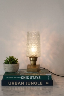 BePureHome “Bubble” – stolní lampa, čiré sklo
