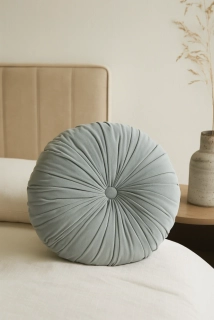 Kulatý polštář lona Ø 45 cm bledě zelený