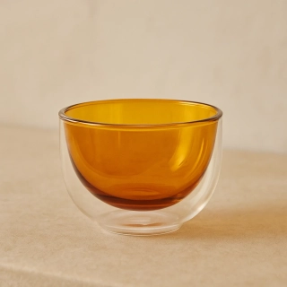 Hübsch – Jídelní miska KIOSK 350 ml, jantarová