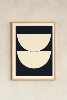 Paper Collective – MADO Plakát "Half Circles I, Blue" od Niny Bruun 30 x 40 cm