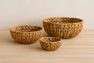 House Doctor – Sada úložných misek Bow Natura, 3 ks