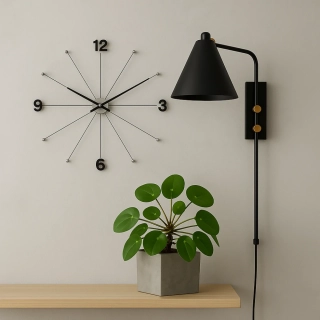 Kare Design: Nástěnné hodiny Like Umbrella, chrom