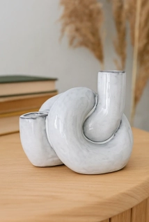 Nordic Mood keramický svícen, 10,5 × 12,5 × 10,5 cm