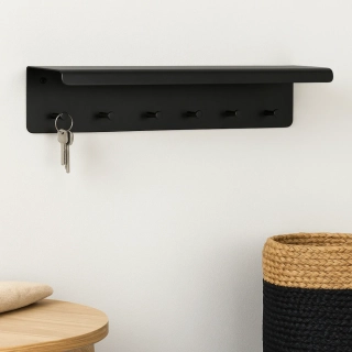 Hübsch Věšák na liště kovový, černý