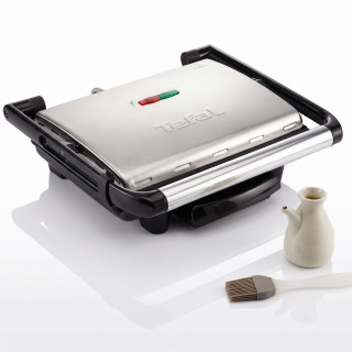 Tefal Inicio GC241D – kontaktní gril 2000 W s termostatem, nerez/černý