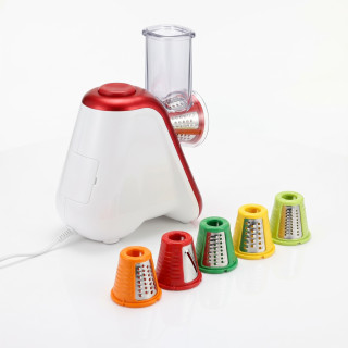 Moulinex Fresh Express Plus DJ756G15 – elektrické struhadlo s 5 nástavci, červené – rozbalené