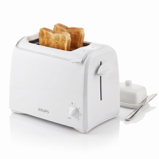 Krups ProAroma KH151110 – topinkovač na 2 toasty, 6 stupňů opékání, nástavec, bílý – rozbalené