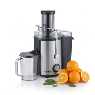 SEVERIN ES 3566 – odšťavňovač ovoce a zeleniny 400 W, XXL plnicí otvor, nerez/černý