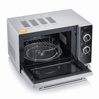 SEVERIN MW 7771 – mikrovlnná trouba s grilem 2v1, 20 l, 700 W, stříbrná