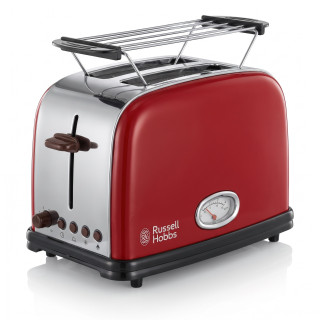 Russell Hobbs Retro 21680-56 – topinkovač na 2 toasty s odpočtem času, 1300 W, červený – rozbalené