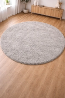 Kusový koberec Ayyildiz Fluffy Shaggy 3500 beige kruh - 200x200 (průměr) kruh cm