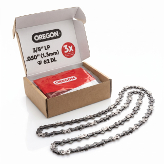 Oregon 91P062X3 – pilový řetěz 45 cm, 3/8" LP, 1,3 mm, 62 článků, 3 ks