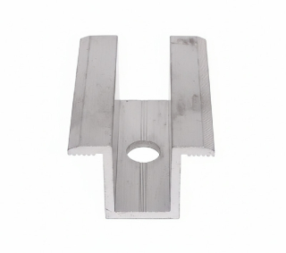 Úchyt středový univerzální U-24, L50 mm stříbrný pro FV panel