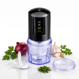 VINATO elektrický sekáček 300 W – multisekáček na zeleninu, maso a bylinky, 500 ml